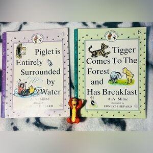 Winnie The Pooh Set of 2 Paperback Children’s Books and Tigger 2 1/4” Figurine